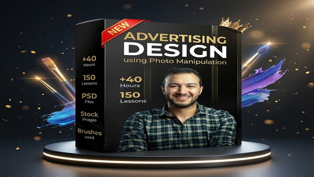 Advertising design using photo manipulation Course